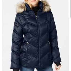 Nautica Faux Fur Trimmed Puffer Coat